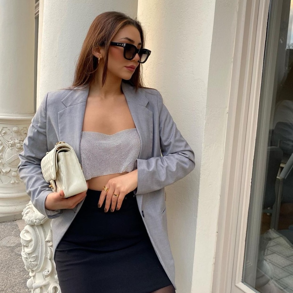 LAST one🔥Blogger’s Fav| NWT ZARA Rhinestone Covered Bustier Crop Top - Picture 14 of 16